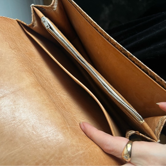 Vintage leather snake skin bag - Picture 7 of 7